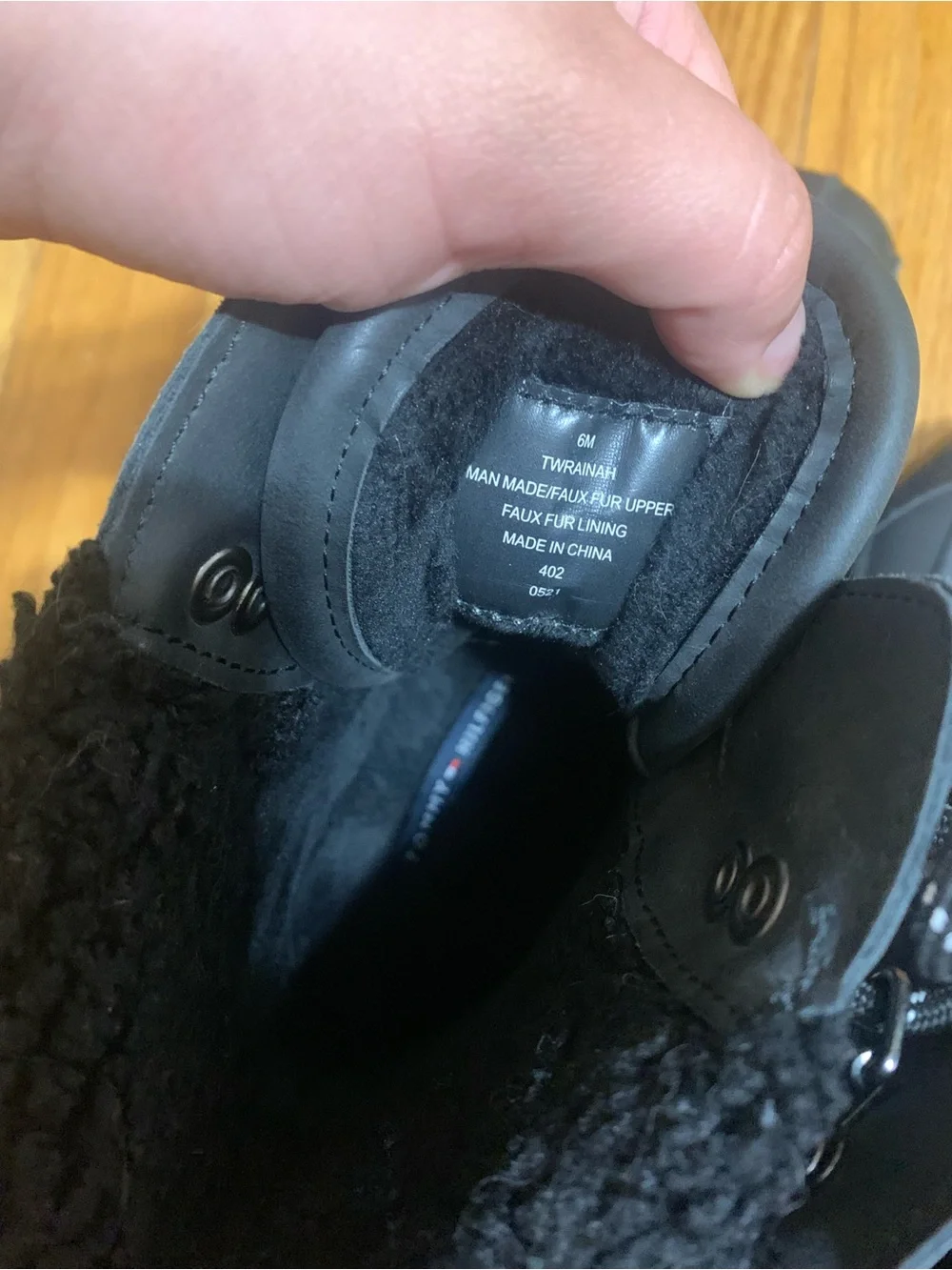 Tommy Hilfiger Black Lace-Up Women's Winter Rain Boots